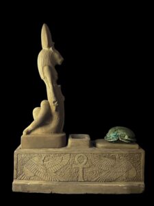 Egyptian Goddess Sekhmet Statue: Cobra, Scarab, Ankh - Image 8