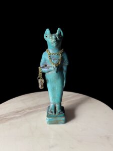 Porcelain Bastet Cat Statue: Egyptian Goddess Decor - Image 8
