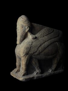 Mesopotamia art for Lamassu statue - Assyrian winged bull relief sculpture amulet - Image 8