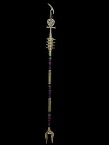 God Osiris Was Sceptre: Ebony, Brass & 24k Gold Plated Staff - Image 8