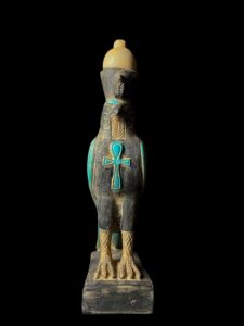 Basalt Egyptian God Horus Statue: Falcon God of the Sky - Image 8