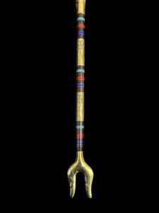 Ebony Was Sceptre: God Osiris Staff with Brass & 24k Gold - Image 8