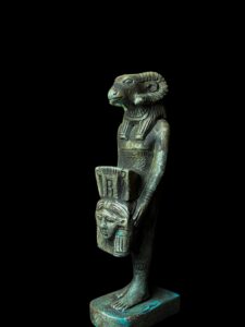 Manifest Handmade Goddess Hathor Statuette with God Khnum , Statue for the Egyptian Goddess Venus - Image 8