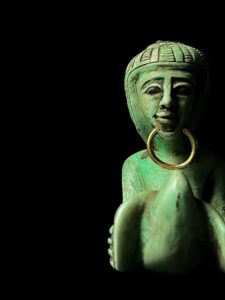 Egyptian Pharaoh statue from Stone, Museum replica artifact - Image 8