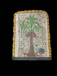 Ancient Egyptian Relief: Pashedu Kissing Earth Under Palm Tree - Image 9