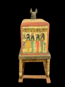 Funeral Boat of God Anubis, Egyptian Museum Ship Statue: Royal Memorial Procession Replica - Image 9