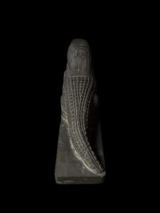 Basalt Crocodile Statue: Egyptian God Horus Falcon Head - Image 9