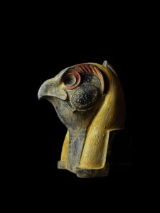 Basalt Egyptian God Horus Statue: Falcon God of Sky Art - Image 9