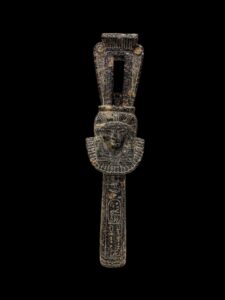 Goddess Hathor Sistrum, Ancient Egyptian musical instruments, Hathor's Sistrum Egyptian Goddess , Sistrum museum collections. - Image 9