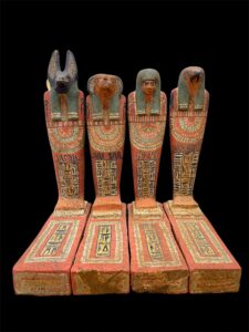Sons of Horus Canopic Jars: Egyptian Ushabti Figurines - Image 9