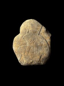 Egyptian God Horus Statue: Antique Rock Carving - Image 9