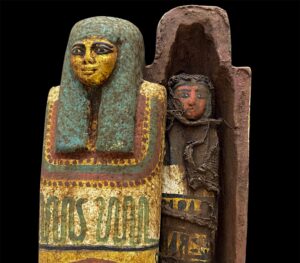 Hand Carved Wooden Ushabti - Vintage Egyptian Shabti Statue - Image 9