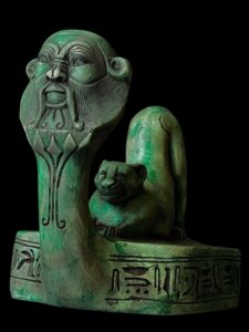 Egyptian Bastet Cat Statue with God Bes Face - Home Decor - Image 9