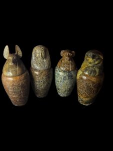 Ancient Egyptian Canopic Jar Figurines: Sons of Horus Replica - Image 9