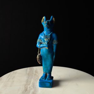 Porcelain Bastet Cat Statue: Ancient Egyptian Goddess Decor - Image 9