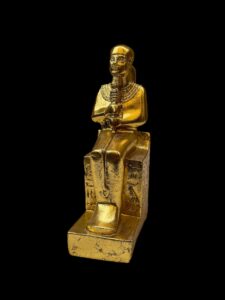 God Ptah Statue: Rose & Black Granite Replica, Egyptian Decor - Image 9