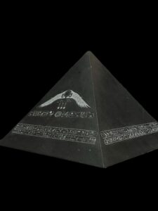 Amenemhat III Pyramidion Replica: Basalt Sculpture with Hieroglyphs (40x30cm) - Image 9