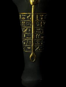 God Ptah Statue: Rose & Black Granite Egyptian Replica - Image 9