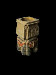 Goddess Hathor Candle Holder, Handcrafted in Egypt, Unique Egyptian Candle Decor - Image 9