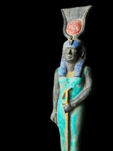 Handmade Goddess Hathor Statuette: Egyptian Spirituality Decor - Image 9