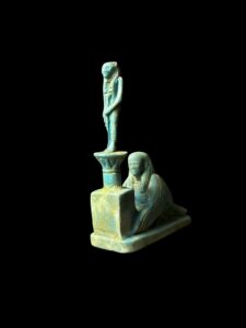 Egyptian Goddess Sekhmet Stone Statue with BA Bird - Image 9