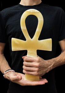 Alabaster Ankh Key of Life: Egyptian Wall Hanging - Image 9