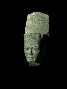 Diorite Egyptian God Amun-Ra Statue: Museum Replica - Image 9