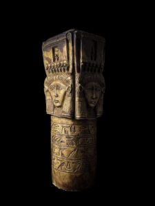 Egyptian Goddess Hathor Column Replica - Dendera Temple Art - Image 9