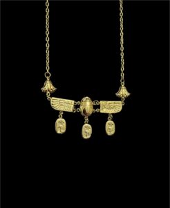 Egyptian Scarab Pendant Necklace: Ancient Style Pectoral - Image 9