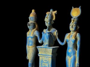 Osorkon Triad Statue: Osiris, Isis, & Horus - Image 9