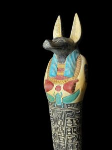 Jackal God Anubis statue made in Egypt, Egyptian Anubis sculpture. - Image 9