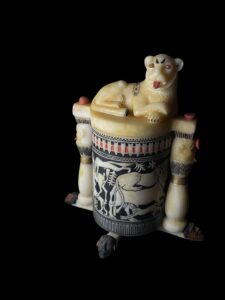 The Cosmetic Jar with Recumbent Lion, King Tutankhamun collection. - Image 9