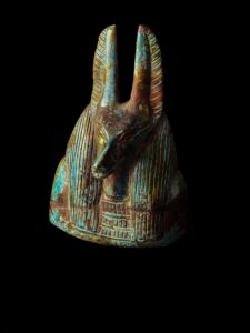 Flame Stone Egyptian God Anubis Statue - Image 9