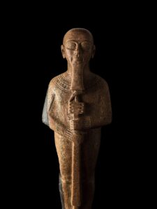 Handcrafted Rose & Black Granite God Ptah Statue: Egyptian Decor Replica - Image 9