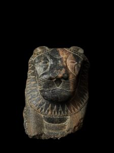Hand Carved Granite Egyptian Goddess Sekhmet Statue - Image 9