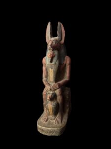 Jackal God Anubis statue made in Egypt, Egyptian Anubis sculpture. - Image 9
