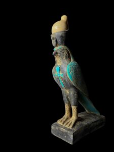 Basalt Egyptian God Horus Statue: Falcon God of the Sky - Image 9