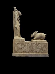 Large Stone Goddess Unut Statue: Egyptian Rabbit Form - Image 10