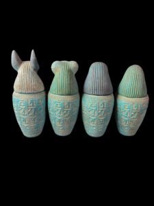 Handcrafted Canopic Jars Figurines: Sons of Horus, Egyptian Decor - Image 10