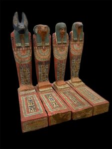 Sons of Horus Canopic Jars: Egyptian Ushabti Figurines - Image 10