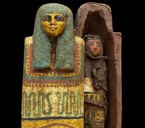 Hand Carved Wooden Ushabti - Vintage Egyptian Shabti Statue - Image 10