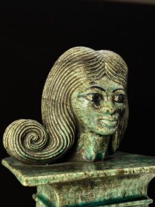 Handcarved Flamestone Egyptian Queen Statue Replica - Image 10