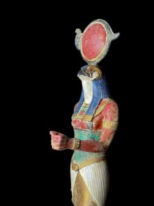 Rare Falcon Egyptian God Ra Statue with Sun Disk - Image 10