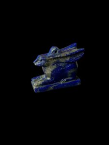 Lapis Lazuli Goddess Unut Amulet: Egyptian Rabbit Statue - Image 10