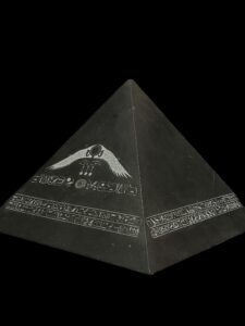 Amenemhat III Pyramidion Replica: Basalt Sculpture with Hieroglyphs (40x30cm) - Image 10