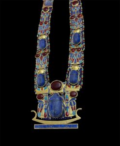 King Tutankhamun Scarab Pectoral Necklace: 24k Gold Lapis Lazuli - Image 10