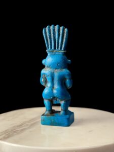 Hand-Carved Porcelain God Bes Statue: Egyptian Home Decor - Image 10