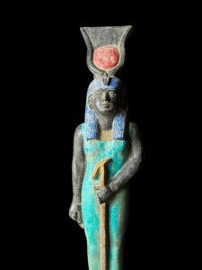 Handmade Goddess Hathor Statuette: Egyptian Spirituality Decor - Image 10