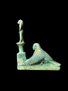 Egyptian Goddess Sekhmet Stone Statue with BA Bird - Image 10