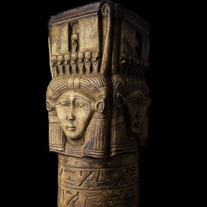 Egyptian Goddess Hathor Column Replica - Dendera Temple Art - Image 10